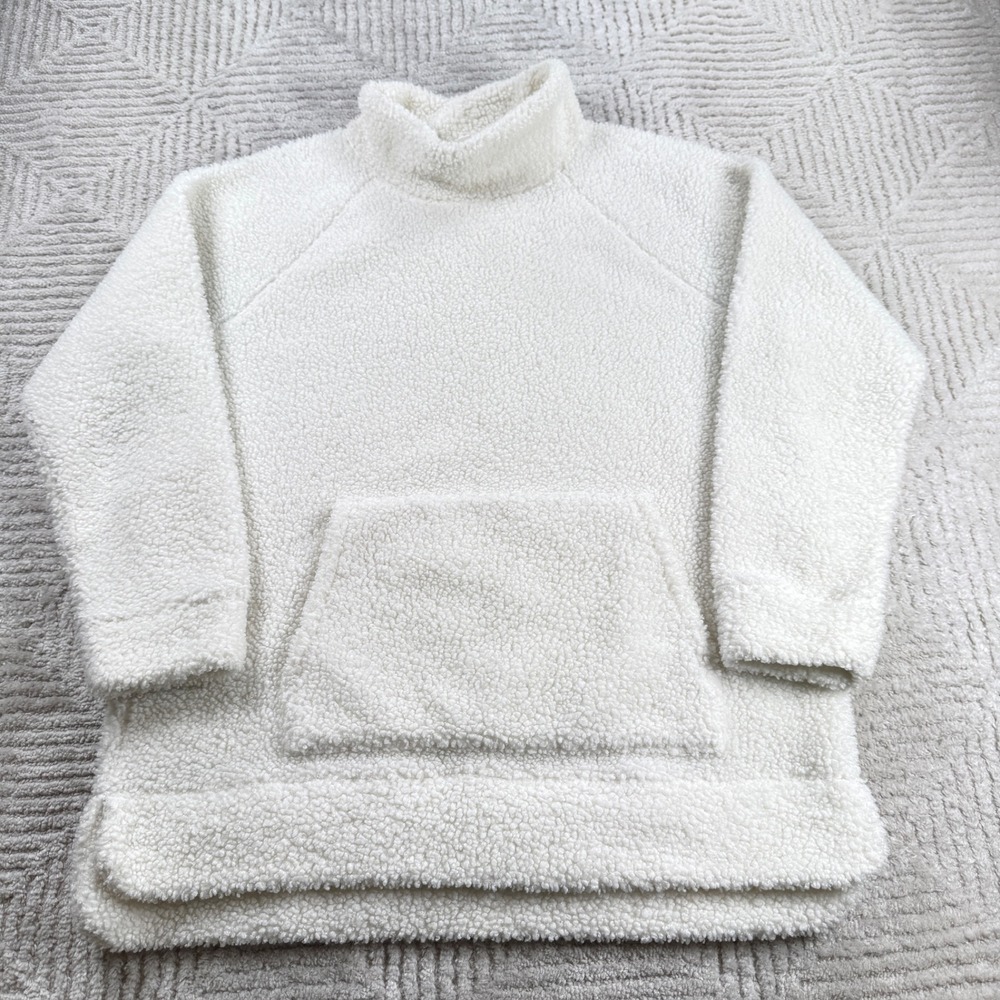 Haven Well Within Sherpa Fleece Pullover Womens Medium Ivory Funnel Neck Cabin